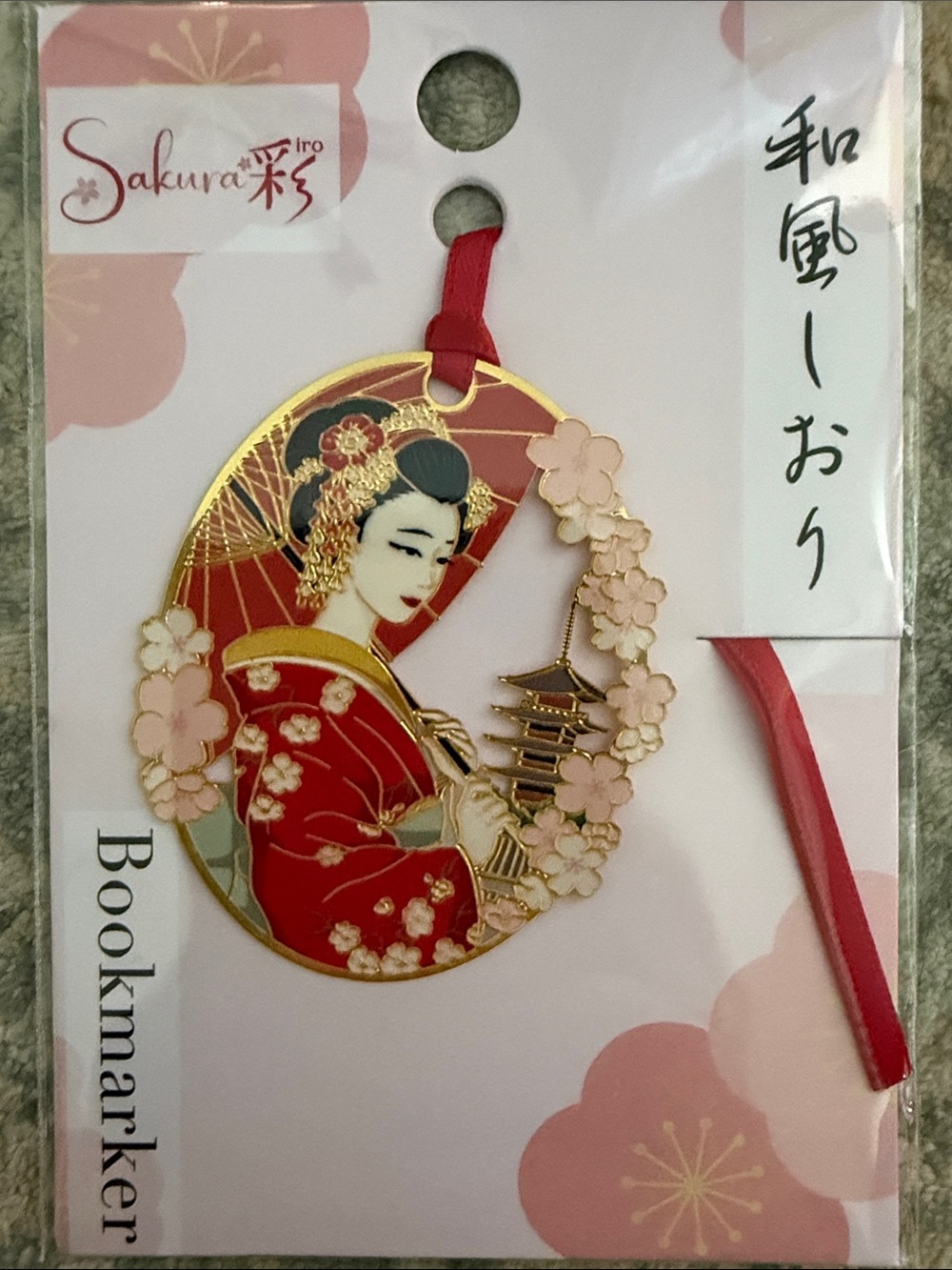 Sakura Japan Geisha Metal Bookmarker